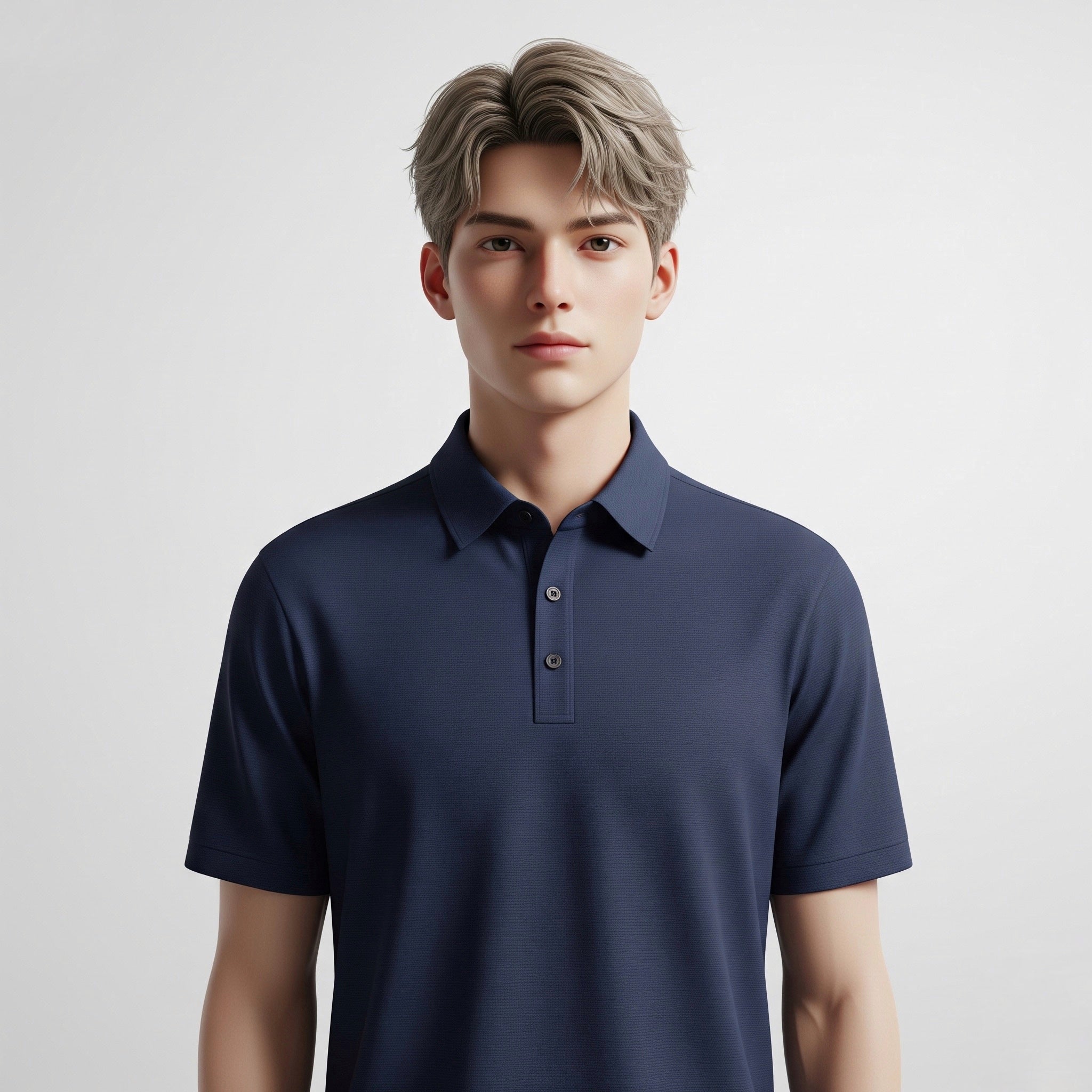 Honey Combe Beige Textured Polo T-Shirt